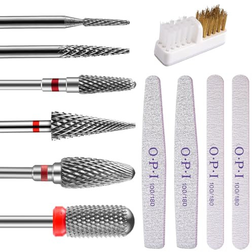 Sprießen 11 Pezzi Punte Per Fresa Unghie, Punta Fresa In Carburo Di Tungsteno, Punte Da Trapano Per Unghie, 3/32 Pollici Punte Fresa Unghie Professionale, Set Di Punte Da Fresa Per Unghie In Acrilico