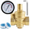 Réducteur de pression d'eau 3/4 DN20, réducteur de pression d'eau en laiton avec manomètre et outils de réglage, réducteur de pression d'eau réglable, régulateur de pression d'eau 1,6 MPA pour eau