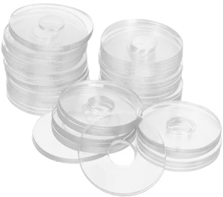 GETAJGHSD 50piezas Arandelas Transparentes De Vinilo Arandelas Para Tornillos y Manijas De Ducha Junta De Sellado Para Juntas Redondas Planas Accesorios Hogar