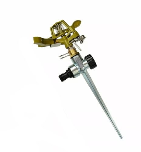 Impulse - Irrigatore a picchetto in metallo, compatibile con Hozelock, per giardino, prato e erba