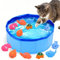Glenmi Piscina Pieghevole for Cani con 6 Giocattoli, Vasca da Bagno for Cani e Gatti, Piscina for Bambini Resistente for Interni annoiati.(8 * 50cm)