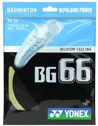 YONEX BG 66 Badminton String (Platinum Gold)