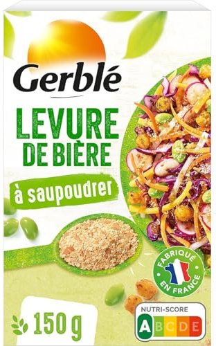 GERBLÉ – Levure de Bière Naturelle à Saupoudrer, Apport Nutritionnel Vitalité (Boîte 150g) - Le Lot De 3