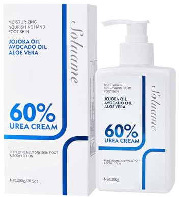 Lozione per il corpo urea al 60%, lozione per il corpo, lozione per il corpo secca, idratante profonda, assorbente, crema per il corpo, per donna/uomo, 300 g