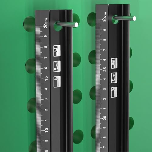 babominimer Raised Grip Aluminium Alloy Cutting Ruler with Non-Slip Backing, Anti-Bleeding for Edge and Hanging Hole for Precise Length Measurement and Metal Craft Safety, Su(30CM)