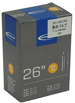 Schwalbe 10425311 DV13 - Cámara de Aire para Bicicletas (26 Pulgadas), Color Negro