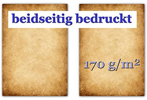 LYSCO Motiv Briefpapier (Urkunde-6002, DIN A4, 25 Blatt). Zweiseitig bedrucktes Briefpapier alt marmoriert, sehr gut beschreibbar, Motivpapier für alle Drucker/Kopierer geeignet Motiv geeignet für Urkunden Dokumente Speisekarten Weinkarten Menükarten Einladungen und vieles mehr