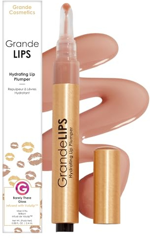 Grande Cosmetics GrandeLIPS Hydrating Lip Plumper - for Fuller-Looking, Hydrated Lips - Barely There (0.084 oz)