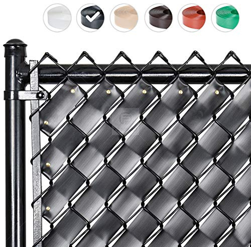 Fenpro Chain Link Fence Privacy Tape 250 ft (40 SqFt) (Obsidian Black) for Gardening, Outdoor Wall, Balcony, Patio, Yard, Injury Prevention, Safety Fence Cover for Dog, Other Pet Hedge Slats