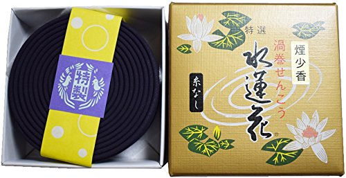 Tanji Umaikodo 14 Rolls, No Safety Thread Type, Smokeless Flower Scent, Lotus Flower, Uzumaki Incense, Scroll Incense (10)