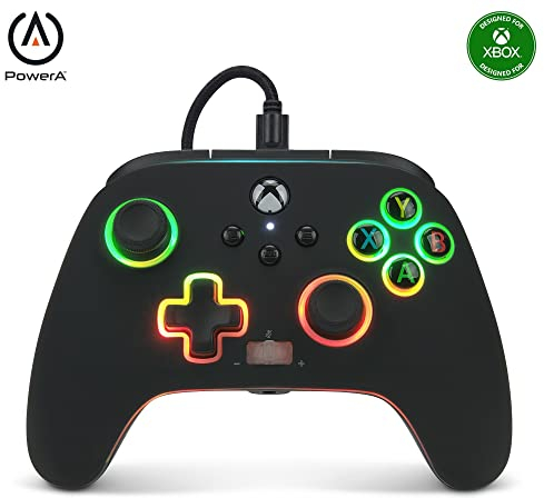 PowerA Spectra Infinity Enhanced Wired Controller for Xbox Series X|S, Wired Video Game Controller, Gamepad for Xbox X and S, Officially Licenced by Xbox, 2 Years Manufacturer Warranty- Black