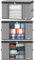Vinsani 3pcs Deluxe Clothes Storage Bags Organizer Large Capacity Double Zipper, Moisture-Proof Big Clear Windows Perfect Space for Clothes, Beddings, Blankets and Comforter - Light Grey