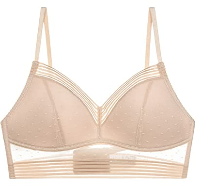 Uposao Low Back Comfort Lifting Bra U-Shaped Beauty Back Wireless Bra French Sexy Lace Bralette Thin Cup Invisible Dress Bra for Yoga, Fitness, Run, Exercise