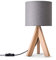 Paco Home Tischlampe Nachttisch Deko Wohnzimmer Leselampe Tischleuchte Nachttischlampe Schlafzimmer E14 Fassung Stoff Lampenschirm Mit Schalter Holz