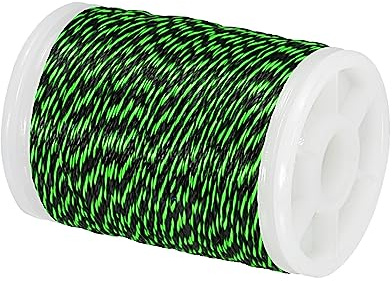 PATIKIL Archery Bow String Serving Thread 120 Yard/110M, 0.03 / 0.8mm Dia Bowstring Thread for Tying Peep Sight Nock Compound Recurve Bow, Green Black