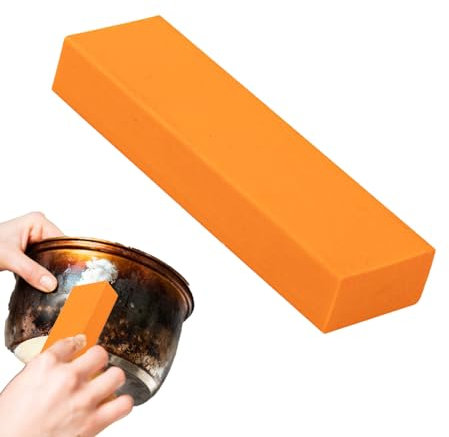Lambo Rust Removal Eraser - Rubber Rust Eraser | Stainless Steel Knives Rust Decontamination Artifact, Dirt And Stains Remover Kitchen Tool Orange Color