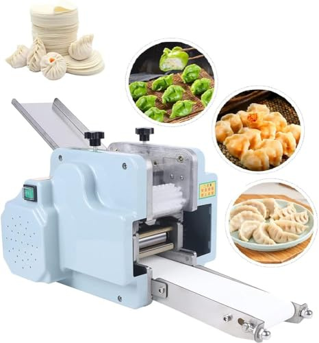 GLDWEY Commercial Dumpling Skin Machine,Automatic Dumpling Skin Maker Machine Stainless Steel,140W Round Mold Dough Processing Machine With Face Cushion/60pcs/Min,For Commercial Household Restaurant