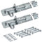 ZAVIA Brenton Gate Bolt Door Lock - 2 Pack 150mm (6”) Sliding Padbolt with Zinc Plated Galvanised Finish - Gate Bolts for Wooden Gates, Garden, Shed & Garage Door Lock