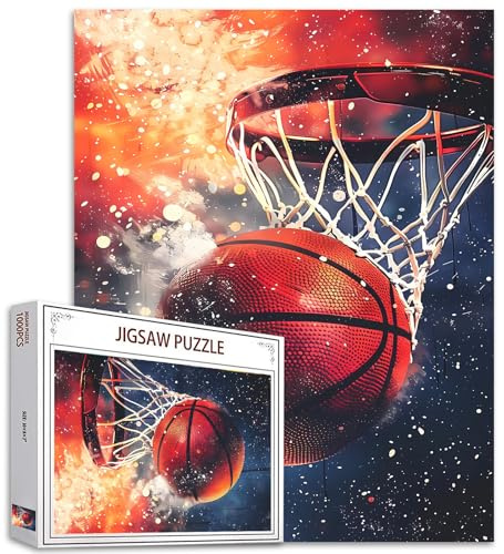Tucocoo Puzzle sport de basket-ball pour adultes de 1 000 pièces, casse-tête difficile difficile pour adultes, loisirs créatifs, puzzles pour décoration de la maison, cadeaux, puzzle familial, parfait