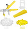 Storystore Tile Leveling System 2mm Tile Spacers 600Pcs Plus Reusable Wedges 200Pcs with A Plier, Leveling System Tools for Floor Wall Installation