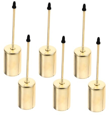 UKCOCO Ensemble de 6 Bougeoirs Décoratifs en Fer Doré à Pointes Porte-Bougies pour Événements et Décorations de Sapin de Noël Bougeoirs de Table Polyvalents pour Ambiance Festive