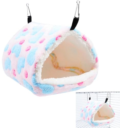 Hamaca De Felpa Para Loros, Hamaca De Felpa Para Pájaros, Jaula Para Dormir Con 2 Ganchos, Cama Para Pájaro Para Jaula, Nidos Hamacas Cálido De Invierno Para Pájaros Pequeños, Periquitos, Cacatúas