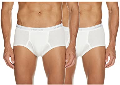 Hanes Men's Big White Pack of 7 Tagless 2XL-2XG Full Rise Briefs With Comfort Flex Waist Band