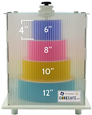 CAKESAFE Reusable Mini Cake Transporter, Clear Plastic Cake Carrier (14 W x 16 H)