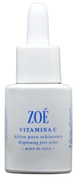 Zoé Cosmetics Attivo Puro Vitamina C Schiarente Siero Booster Antietà Illuminante Anti Macchie Effetto Collagen Booster Pelle Luminosa e Uniforme Senza Profumo Non Fotosensibilizzante 15 ml