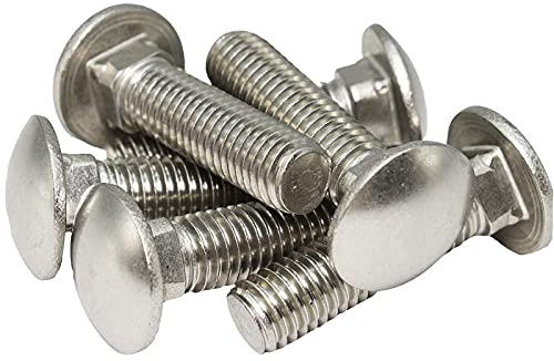 5/16-18 X 1-3/4(25pc) Stainless Carriage Bolt, 18-8 Stainless Steel Full Thread Coverage,Square-Neck Carriage Bolts by SANTIE
