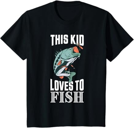 Este niño ama a pescar regalo de pesca para niños Camiseta