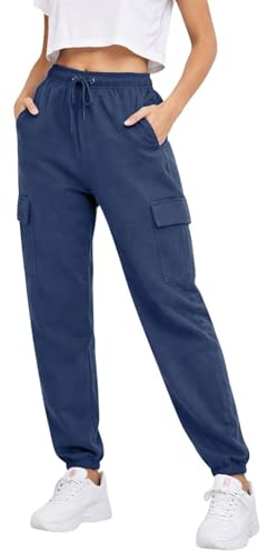 True Face Pantalons de survêtement pour Femmes - Pantalons pour Dames Polaire ● Pantalons de Jogging pour Femmes - ● Cargo ● Bas de Combat Casual ● Élastique ●
