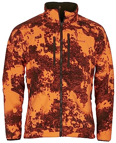 Pinewood Furudal Reversible Camou Fleece für Herren. Zum Wandern, Trekking, Jagd, Hundesport und vielen Outdoor-Aktivitäten (Jagd BRAUN/STRATA Blaze, XL)