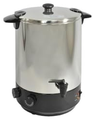 Kitchenchef - Esterilizador, 1650 W, acero inoxidable/negro, 18,5 L, capacidad de 12 frascos, temporizador de 120 minutos, conservas caseras