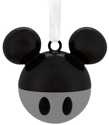 Hallmark Mickey Mouse Ears Premium Metal Ornament, Disney Tree Decoration, Disney Hanging Ornament, Christmas Hanging Ornament, Gifts for Christmas