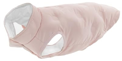 Record - Abrigo Sofi para Perros Impermeable para Perros con Estilo Romántico Acolchado Resistente al Agua con Cierre de Velcro y Agujero Correa | Rosa, XS