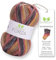 MeriWoolArt® Sockenwolle 4-fädig – 100g Merino Wolle Garn zum Stricken & Häkeln, 75% Schurwolle (superwash), 25% Polyamid, 420m – Ideal für Socken für Herren und Damen, Pullover & Cardigans 2611