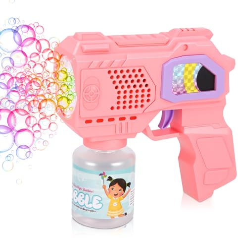 Seifenblasenmaschine für Kinder, 4000+ Blasen pro Minute, Automatische Seifenblasenpistole, Blasenspielzeug für Party und Geburtstag