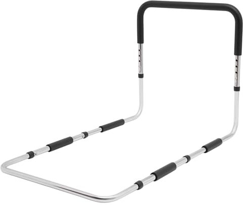 ACROSSPART Aide au redressement du lit, réglable en hauteur, aide au redressement du lit, pour personnes âgées et handicapées, en métal stable, côté du lit senior, poignée d'appui anti-chute