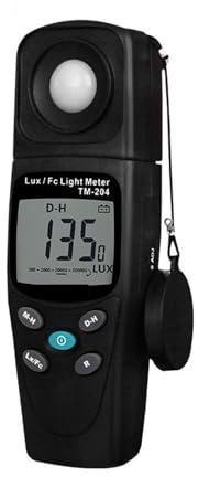LUX/FC Ljusmätare Digital Luxmeter 200 000 Lux Ljusmätare Test Spectra Auto Range för inomhusbruk utomhus