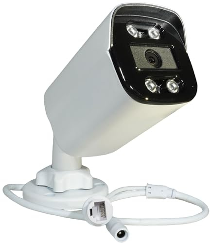 Bullet POE IP-kamera 4 MP nätverkskamera 4,0 MP PoE IP-övervakning 2,8 mm fast lins vidvinkel infrare mörkerseende vattentät IP66 rörelsedetektion utomhus – inomhus