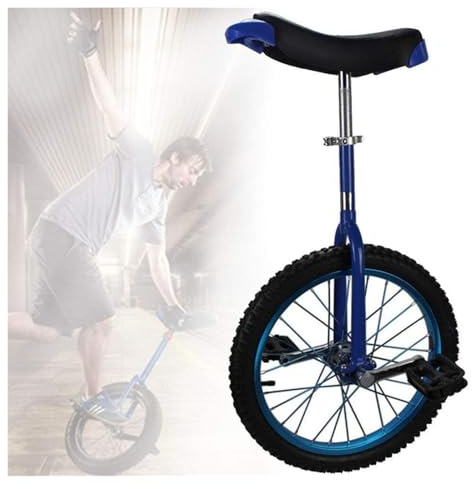 Enhjuling, 16/18/20-tums hjul, halkfria med aluminiumfälg, extra tjocka däck, justerbar sadel(Blu,20inch)