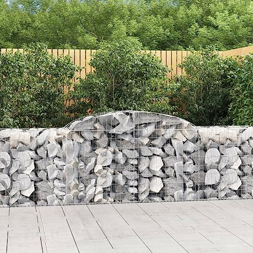 Yisssmeng 118in Large Spiral Gabion Basket Silver Galvanized Iron Modern Heavy Duty Outdoor Planter Box for Garden Patio Retaining Wall