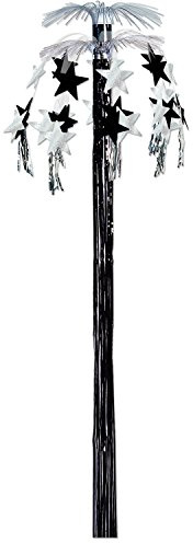 Beistle 50758-BKS Star Cascade Fountain, Black/Silver