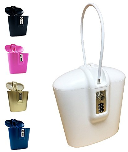 SAFEGO Coffre-fort portable intérieur/extérieur avec accès à clé et combinaison (Blanc)