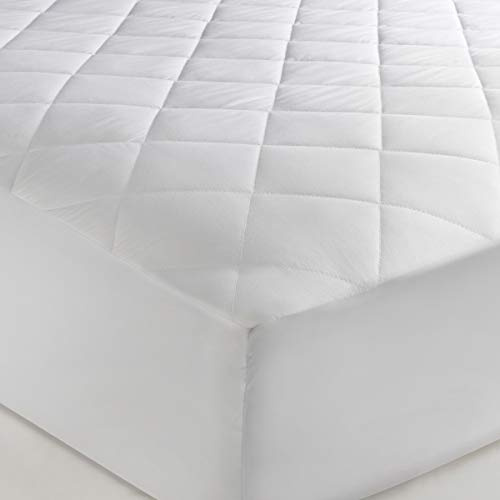 The Bettersleep Company brand - Double Percale Cotton Mattress Protector - Luxury Hotel Quality Percale fabric extra deep 30cm skirt Machine Wash Anti Allergenic Easy Care Finish