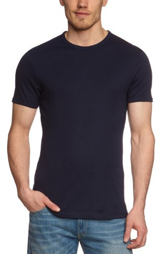 Garage Herren T-Shirt Comfort Fit 301 - T-shirt R-neck semi bodyfit, Gr. 52/54 (L), Blau (navy 400)