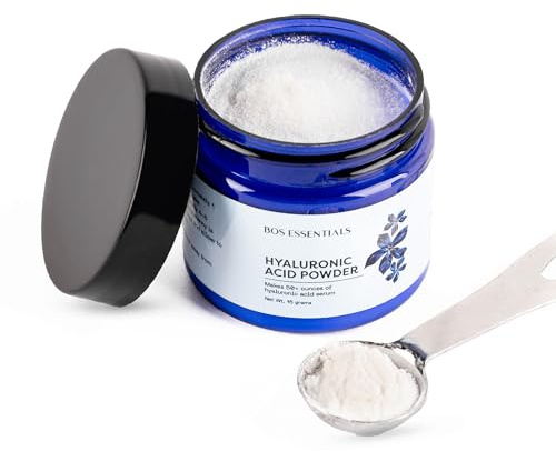 Pure Hyaluronic Acid Serum Powder | 100% NATURAL | High Molecular Weight | Locks in moisture and creates full, youthful skin - Makes 50+ ounces of anti aging Hyaluronic Acid serum!