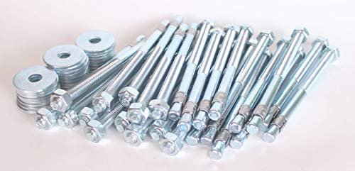 25 x Bolzenanker M12 120/200 mm Holzbau DIN 7094 Schwerlastdübel Schwerlastanker Anker Dübel Blitzanker verzinkt