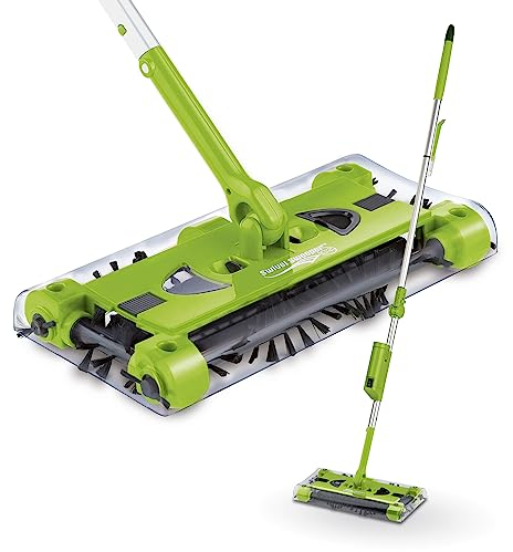 MAXXMEE Swivel Sweeper Escoba eléctrica sin Cable - aspiradoras Escoba duración batería: 60 Minutos - Vaciado fácil y rápido - 360° Cabezal Giratorio y Junta articulada - Escoba eléctrica inalámbrica